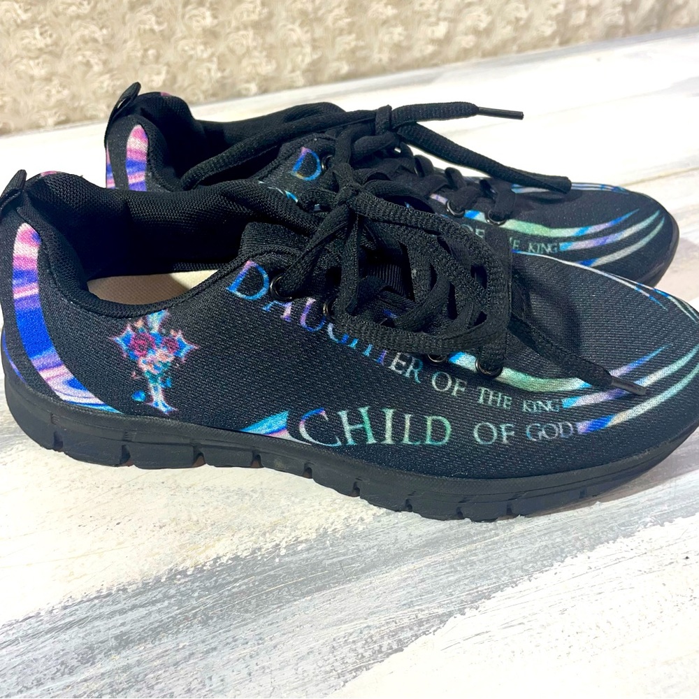 Child Of God Daughter of the King Athletic Sneakers Religous Womens Size 7
